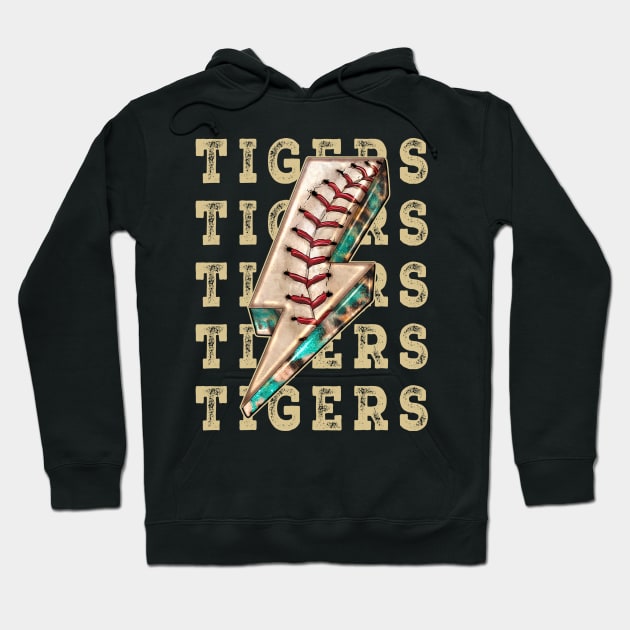 Aesthetic Design Tigers Gifts Vintage Styles Baseball Hoodie by QuickMart